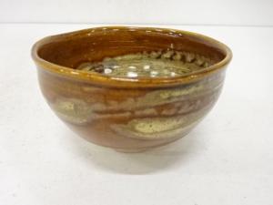 京焼　浅見与し三造　刷毛目茶碗